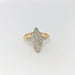 Ring Marquise Ring in Yellow Gold and Diamonds 58 Facettes 25924