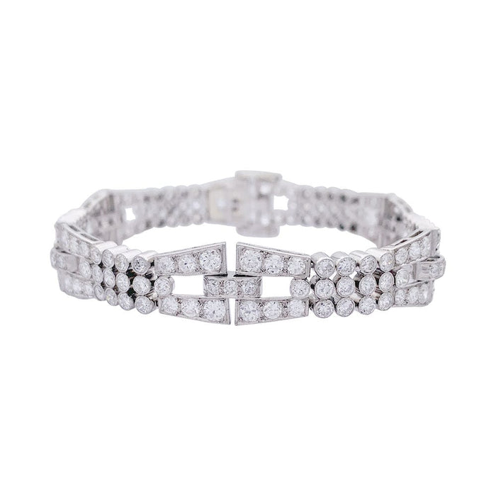 Bracelet Bracelet, or blanc, diamants. 58 Facettes 32852