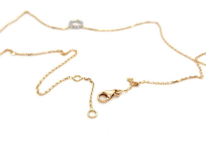 Collier Collier Or rose Diamant 58 Facettes 579193RV