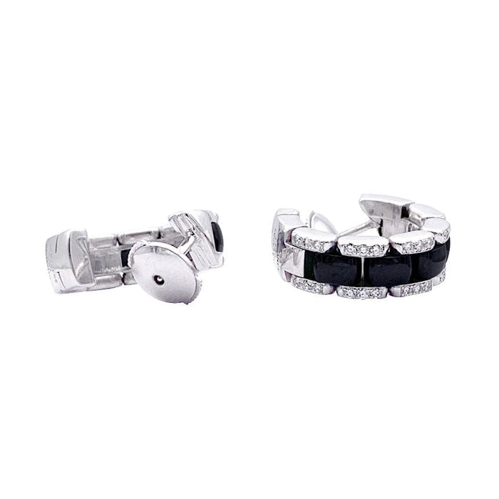 Boucles d'oreilles Boucles d'oreilles Chanel, céramique noire, diamants. 58 Facettes 32930