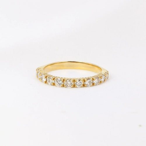 Bague 57 Demi-Alliance américaine diamants 0,88 ct 58 Facettes J113