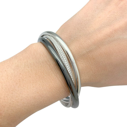 Bracelet Bracelet Cartier, "Trinity", or blanc, céramique, diamants. 58 Facettes 32117