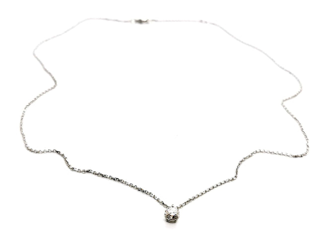 Collier Collier Chaîne + pendentif Or blanc Diamant 58 Facettes 1423255CD