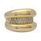 Bague 55 Bague godron or jaune, diamants. 58 Facettes 32102