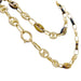 Vintage coffee bean long necklace, yellow gold and tiger's eye. 58 Facettes 32491