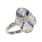 Bague 59 bague de fiançailles diamant et saphir vintage des années 1930 58 Facettes 23271-0610