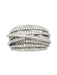 MESSIKA ring. “Gatsby Méli-Mélo” ring in white gold and diamonds 58 Facettes