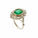 Ring 55 Marguerite emerald diamond ring 58 Facettes 29747