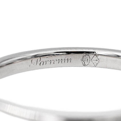 Bague 49.5 Bague Demi alliance Or blanc Diamant 58 Facettes 2739433CN