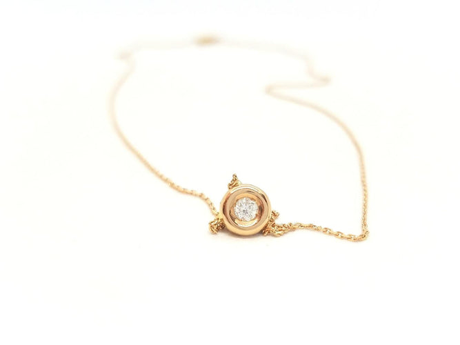 Collier Collier Or rose Diamant 58 Facettes 579085RV
