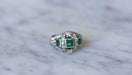 Ring Emerald and diamond dome ring 58 Facettes