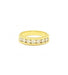 Ring 54 / Yellow / 750‰ Gold Half wedding ring 0.70 carat of diamonds. 58 Facettes 220570R