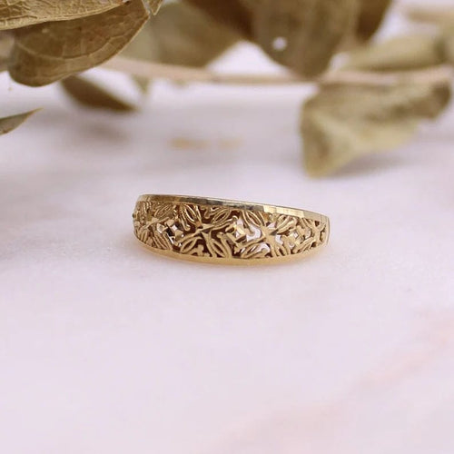 Bague Bague Or jaune décor ciselé 58 Facettes