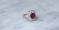 Bague 52 Bague Octogonale Rubis et Diamants 58 Facettes