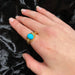 Ring Turquoise and white topaz ring 58 Facettes BAG0071