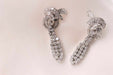 Earrings 1950 earrings paved with diamonds in platinum 58 Facettes 24061
