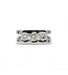 Ring 59 / White/Grey / 750‰ Gold Trilogy Diamond Ring 58 Facettes 220156R