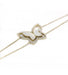Bracelet Length: 17cm or 19cm / Yellow / 750 Gold Mother-of-Pearl and Diamond Butterfly Bracelet 58 Facettes 200056R