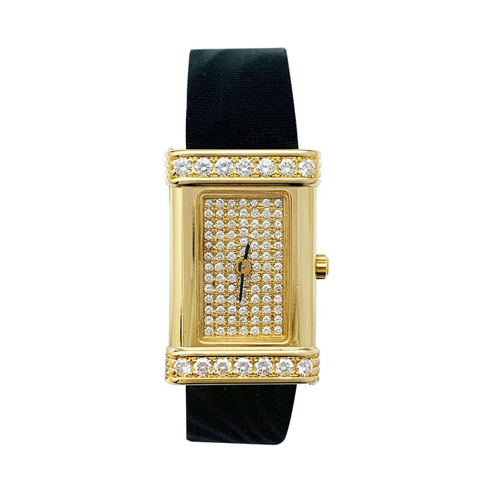 Montre Montre OJ Perrin or jaune et diamants, bracelet cuir. 58 Facettes 30665