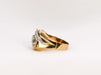 Ring Tank ring in gold and diamonds 58 Facettes 446