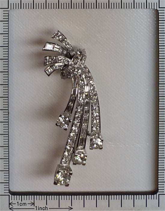 Broche Broche Diamant Platine Vintage/Estate 58 Facettes 21348-0038