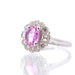 Ring Pink sapphire and diamond ring 58 Facettes 25429 25445