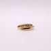 Yellow gold and diamond alliance ring 58 Facettes