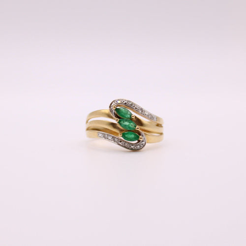 Bague Bague Emeraudes Diamants 58 Facettes