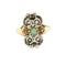 Bague 54 Bague vintage 2 Ors Emeraude Diamants 58 Facettes 33948