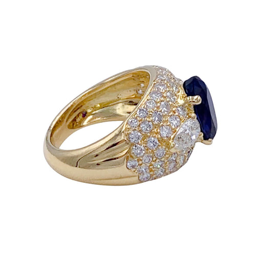 Bague 49 Bague saphir, or jaune et diamants. 58 Facettes 32103