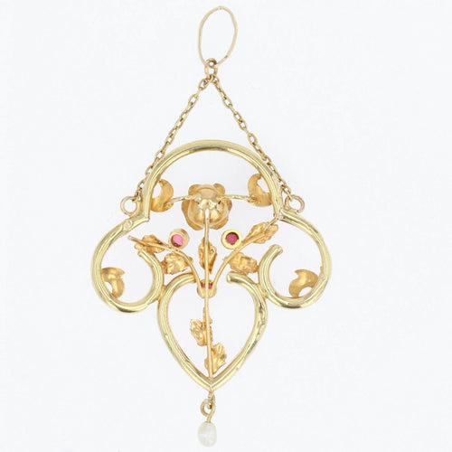 Pendentif Pendentif ancien perles et grenats 58 Facettes 19-188