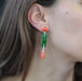 Coral jade diamond earrings 58 Facettes 22-189