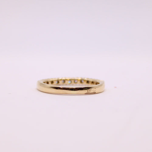 Bague 51 Alliance demi-tour Or jaune 11 Diamants 58 Facettes