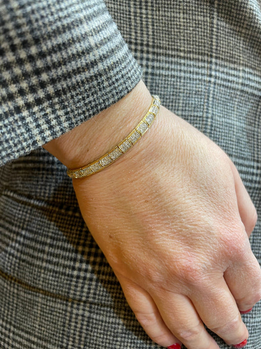 Bracelet Bracelet vintage en or jaune serti de 2,61 ct de diamants 58 Facettes