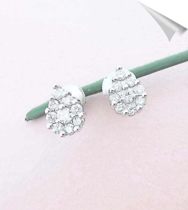 Boucles d'oreilles Boucles d'oreilles Diamants & Or Blanc 58 Facettes AA 1584