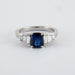Ring 52.5 1.49ct Cushion Sapphire and Diamond Ring 58 Facettes