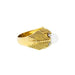 Ring 57 Retro Twisted Pearl Diamond Ring Yellow Gold 58 Facettes B340