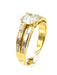 Bague Bague or jaune 18K et diamants 0.91ct 58 Facettes