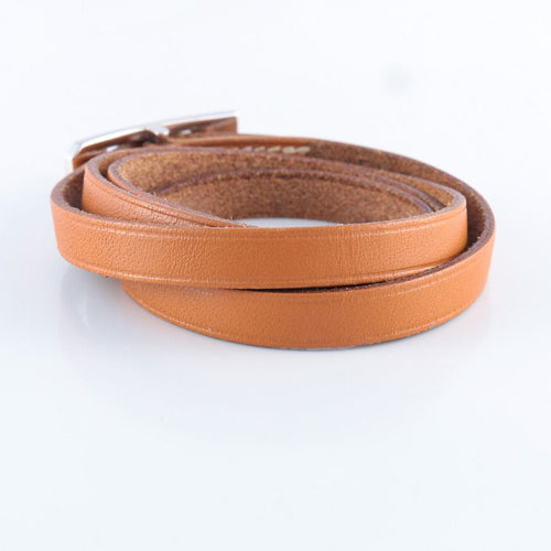 Bracelet Bracelet Hermès Triple Tour Camel et Boucle Plaque Kelly 58 Facettes 515