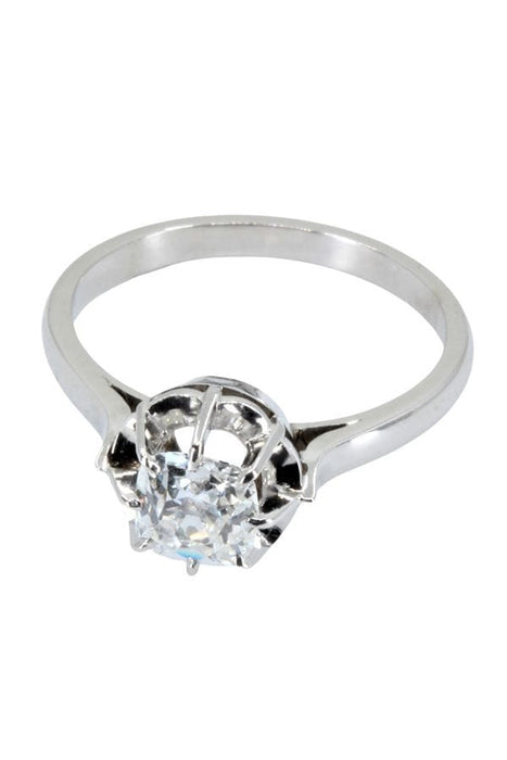 Bague 53 SOLITAIRE ANCIEN DIAMANT 0.75 CARAT 58 Facettes 051861