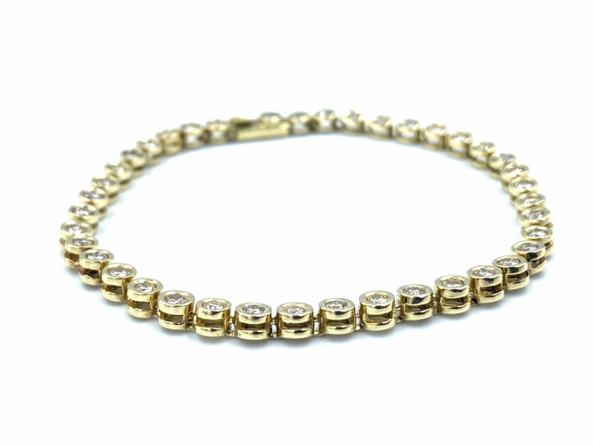 Bracelet Bracelet or jaune et diamants 58 Facettes