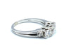 Ring Trilogy ring 18k white gold and diamonds 58 Facettes