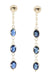 Dangling earrings in yellow gold, sapphire 58 Facettes 063941