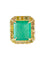 Bague 52 Bague Emeraude Diamants jaunes 58 Facettes