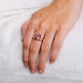Ring 53 Pink Tourmaline Ribbon Ring Diamonds 58 Facettes 2.75