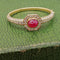 Bracelet OJ PERRIN - Bracelet or jaune diamants rubis cabochon 58 Facettes 2846