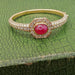 OJ PERRIN bracelet - Yellow gold bracelet with ruby ​​cabochon diamonds 58 Facettes 2846
