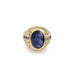 Ring Signet Ring Sapphires Diamonds Yellow Gold 58 Facettes BSA69