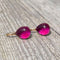Boucles d'oreilles Dormeuses en or rose, tourmalines roses 58 Facettes 123