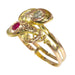 Ring 71 Gold ring with diamond and ruby 58 Facettes 22152-0272